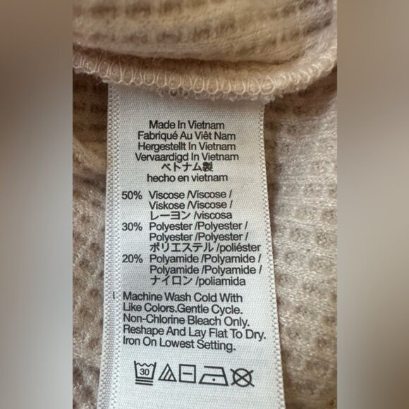 Madewell Waffle-Knit Long-Sleeve Crewneck Top - NWT - Picture 5 of 10